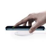 eller santé 15W Mag-Safe Auto Aligned Fast Charging Magnetic Wireless Charger for iPhone 12 Mini/12/12 Pro/12 Pro Max, White - Image 7