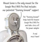 Mount Genie The Nest WiFi Pro Wall Outlet Holder Stand (1-Pack) | Lowest Profile | Open Access | No Messy Screws or Tape | Reinforced Support | Horizontal and Vertical Outlets - Image 3