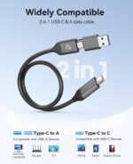 ORICO Portable SSD 512 GB with 2 in 1 USB C Cable, External Solid State Drives, Up to 460MB/s, Status Indicator, Reliable Storage for USB-C Smartphone, PC - B5PLUS(Blue) - Image 6