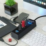 USB 3.0 Hub, 4-Port SuperSpeed Data Hub, Black - Image 4