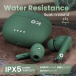 GOBOULT W20 Truly Wireless in Ear Earbuds with 35H Playtime, Zen™ ENC Mic, 45ms Low Latency, 13mm Bass Drivers, Type-C Fast Charging, Touch Controls, IPX5 Ear Buds TWS (Pine Green) - Image 5