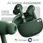 GOBOULT W20 Truly Wireless in Ear Earbuds with 35H Playtime, Zen™ ENC Mic, 45ms Low Latency, 13mm Bass Drivers, Type-C Fast Charging, Touch Controls, IPX5 Ear Buds TWS (Pine Green) - Image 6