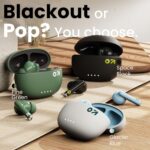 GOBOULT W20 Truly Wireless in Ear Earbuds with 35H Playtime, Zen™ ENC Mic, 45ms Low Latency, 13mm Bass Drivers, Type-C Fast Charging, Touch Controls, IPX5 Ear Buds TWS (Pine Green) - Image 9