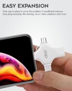 CROSS Pendrive 4 in 1 Flash Drive with Light-ning, Micro USB, USB A, Type-C Interface Mini Hangable PenDrive for iOS & Android Compatible with Phone, Pad, Android, PC (32, GB) - Image 3