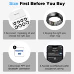 Smart Ring Health Tracker for Men/Women,Fitness Ring Sleep Tracker,Fast Charging for Long-Lasting Use,for Pedometer Exercise,Monitor Sleep, Heart Rate, Stress,Waterproof (Deep Gray, 10) - Image 6