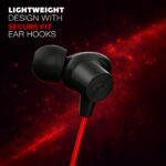 Original Waterproof Wireless Earphones 3D Spatial Audio Compatible with OnePlus Z3 Bluetooth Neckband with Mic 12.4mm Drivers IP55 Gym Ready (RED) (KJH5432) - Image 5