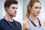Original Waterproof Wireless Earphones 3D Spatial Audio Compatible with OnePlus Z3 Bluetooth Neckband with Mic 12.4mm Drivers IP55 Gym Ready (RED) (KJH5432) - Image 6