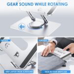 Portable Adjustable Laptop Stand for Desk, Ergonomic Aluminum Laptop Riser for Laptops up to 17.3 Inches, Height & Angle Adjustable, Foldable Laptop Holder for Work - Image 4