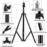 7" feet (210cm) Metal Strong Mobile Phone Tripod/Camera Stand Monopod Kit, Adjustable Mobile Clip Holder with Ball Head (Black, Supports Up to 5000 g) - Image 4
