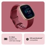 Fitbit Versa 4 Fitness Watch (Beet Juice/Copper Rose Aluminium) with 6-Month Premium Membership - Image 3