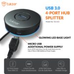 Tukzer 4-Ports USB A to USB 3.0 HUB with High-Speed Data Transfer & Fast Charging| Compatible for MacBook, Mac Mini, iMac Pro, Microsoft Surface, UltraBooks, Laptops, Notebooks & Desktops (Black) - Image 3