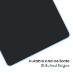 Gaming Mouse Pad with Anti-Fray Stitching, Waterproof Smooth Surface & Non-Slip Rubber Base | Stitched Edge Mouse Mat for Laptop & PC (Dark Blue) - Image 3