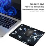 Gaming Mouse Pad with Anti-Fray Stitching, Waterproof Smooth Surface & Non-Slip Rubber Base | Stitched Edge Mouse Mat for Laptop & PC (Dark Blue) - Image 5