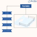 New Ware Acrylic Wall Mount Floating Tempered Glass Shelf Storage Stand for TV WiFi Router Set Top Box Holder Wall Bracket Home Office Installation 11 x 10 Inch - Image 4