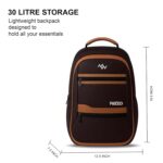 PAZZO Classic 30L Vegan Faux Leather Office Leather Laptop Backpack for Men & Women | Anti Theft Laptop Bag 15.6 Inch | Travel Stylish College bag for boys | Office bag for man - Image 3