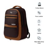 PAZZO Classic 30L Vegan Faux Leather Office Leather Laptop Backpack for Men & Women | Anti Theft Laptop Bag 15.6 Inch | Travel Stylish College bag for boys | Office bag for man - Image 4