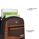 PAZZO Classic 30L Vegan Faux Leather Office Leather Laptop Backpack for Men & Women | Anti Theft Laptop Bag 15.6 Inch | Travel Stylish College bag for boys | Office bag for man - Image 5