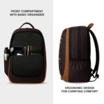 PAZZO Classic 30L Vegan Faux Leather Office Leather Laptop Backpack for Men & Women | Anti Theft Laptop Bag 15.6 Inch | Travel Stylish College bag for boys | Office bag for man - Image 6