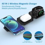 3 in 1 Wireless Charger, Portable Wireless Charging Pad, Magnetic Foldable Charging Station, 15W USB C Charging Station Compatible - Image 3