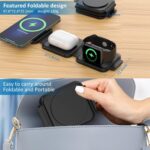 3 in 1 Wireless Charger, Portable Wireless Charging Pad, Magnetic Foldable Charging Station, 15W USB C Charging Station Compatible - Image 5