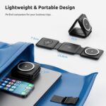 3 in 1 Wireless Charger, Portable Wireless Charging Pad, Magnetic Foldable Charging Station, 15W USB C Charging Station Compatible - Image 6