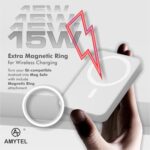 Wireless Power Bank 10,000mAh with Type-C & USB-A Ports, 25W Fast Charging, Compatible with 12+ and Android Devices – White - Image 4