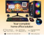 AI Ready Desktop Computer Set with 20" LED Monitor – Core i3-4130 3.4GHz, 8GB DDR3 RAM, 128 GB SSD,500 GB HDD WiFi 6, Bluetooth 5.0, RGB Combo, Supports AI Tools Like ChatGPT & Gemini AI - Image 3