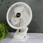 Garth Super Clip-On Multifunctional USB Desk Fan, White, Portable with Adjustable Head Clipped Fan/Plug & Play Fan (1 Pc/With Brown Box/On/Off Switch Not Provided) - Image 7