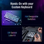 ASUS ROG Azoth Wireless Mechanical Gaming Keyboard – 75% TKL, Tri-Mode Connectivity, Hot Swappable Pre-lubed ROG NX Storm Clicky Switches, PBT Keycaps, RGB, OLED Display, PC/Mac Support - White - Image 6