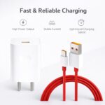 45W Supervooc Charger with Cable | USB-A Power Adapter | Fast Charging for OnePlus, Realme, Oppo | Compact & Travel-Friendly | Smart Protection, White&Red - Image 3