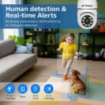 JK Vision Smart WiFi Security Camera 1080P Full HD | 360° Pan 90° Tilt PTZ with Holder | Color Vision | Motion Detection Alert | Multi-User Sharing | Spotlight Function | Indoor CCTV. - Image 5