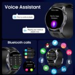 Blood Pressure Smart Watch with Air Pump and Air Cuff, 1.56'' AMOLED Bluetooth Call Fitness Tracker, 24/7 Heart Rate Monitor Blood Oxygen Temperature Sleep Tracker for Android/iOS - Image 9
