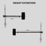 BKN Extension Arm Rod Tripod Stand with 360 Ball Head Arm for Tripod, Phone, Camera, Action Camera, LED Lights, Tabletop Shooting Horizontal Arm Rod Overhead Mount with 1/4 Screw (60cm Extended) - Image 4