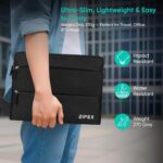 360 Protective 14 Inch Laptop Sleeve Case for All 13-14 Inch laptops with 2 Front pockets & Carry Handle | Compatible with 13-14 inch HP, DELL, Asus, Mackbook Devices| Water-Resistant | Black - Image 6