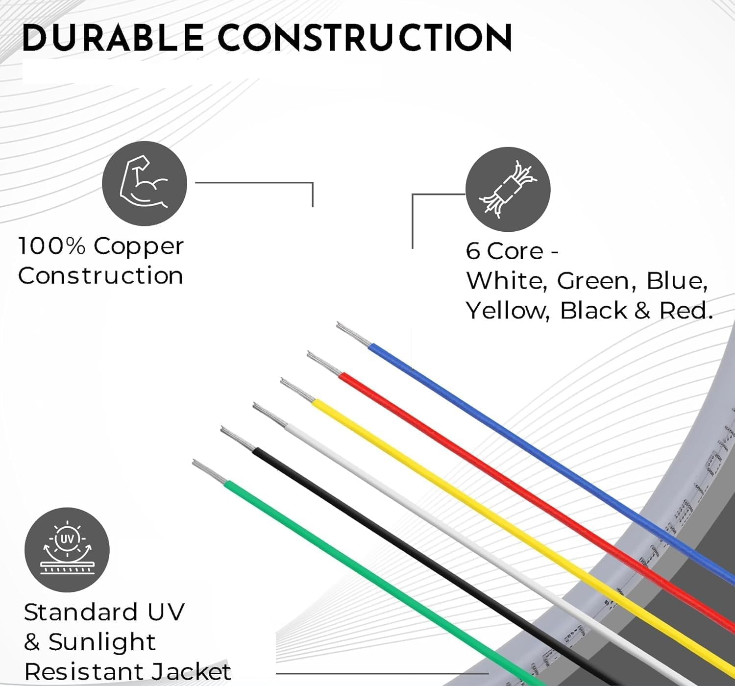 SSM Aquamax ® (90 Meters) Six Core Copper Wire Color Coded For Water Level Indicator & Water Level Controller - Image 6