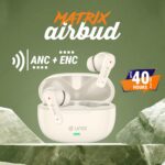 Unix Matrix True Wireless Earbuds | 40 Hours Battery Life | Quad Mic with ENC | 13mm Dynamic Driver | Bluetooth 5.3 | Sweat Resistant | Touch Controls | TWS Earbuds (Ivory) - Image 3