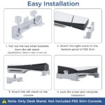 Verilux® Desk Stand for PS5 Slim/Pro Console, Horizontal Stand for PS5 Slim/Pro Console, Anti-Slip Base Accessories for Playstation Digital & Ultra-HD Edition - Image 4