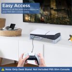Verilux® Desk Stand for PS5 Slim/Pro Console, Horizontal Stand for PS5 Slim/Pro Console, Anti-Slip Base Accessories for Playstation Digital & Ultra-HD Edition - Image 5