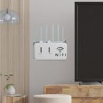 Router Storage Box Wall-Mounted Router Storage Box for Home, Office, Gaming Room Wireless WiFi Rack Decorative Shielding case, Punch-Free TV Set-top Box (1) - Image 6