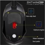 ENTWINO VANTOR 4D Gaming Mouse, RGB Lights, Braided Wire, DPI Button Wired Optical Gaming Mouse (USB 2.0, Black) - Image 6