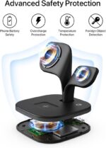 Magnetic Wireless Charger, Charging Station, 5 in 1 Fast Mag-Safe Wireless Charger Stand for iPhone 14,13,12 Pro/Max/Mini/Plus, Apple Watch 8/7/6/SE/5/4/3/2 and Airpods - Image 6