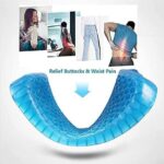 Gel Comfort Double Layer Honeycomb Seat Cushion, Blue, Non-Slip Cover, Pressure Relief for Office Chair, Wheelchair, Car Seat (Semicircular) - Image 5
