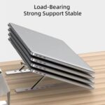 Laptop Stand Adjustable Aluminum Foldable Laptop Stand for Desk Portable Ergonomic Stand for Work from Home Office Study - Image 3