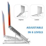 Laptop Stand Adjustable Aluminum Foldable Laptop Stand for Desk Portable Ergonomic Stand for Work from Home Office Study - Image 4