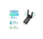 Dual Band WiFi Adapter for PC 2.4G/5Ghz USB 3.0 Dual Antenna, MU-MIMO Technology Windows 11 Supported AC1300-BU Dual Band (Bluetooth Version) - Image 4