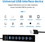 7 Port USB Hub 3.0 for PC Laptop with High Speed Data Transfer, LED Indication, 15cm Cable, Multi Device Connection, Plug Play Usage, Glossy Finish and Lightweight Design (Black) - Image 4