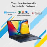 ASUS Vivobook 15, Intel Core i3-1215U, 1.2 GHz, 16GB RAM, 512GB SSD, FHD 1920x1080, 15.6", Windows 11, MS Office Home, Quiet Blue, 1.7KG, X1504ZA-NJ341WS, Integrated Graphics, Thin & Light Laptop - Image 8