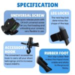 Professional Aluminium Tripod 3366 Adjustable Aluminum Alloy Tripod Compatible with All Smart Phones, Camera, Go Pro Maximum Operating Height 4.5 ft Maximum Load Capacity up to 5kg - Image 3