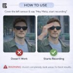 LED Light Blocking Stickers Compatible with Ray-Ban Meta Gen1/Gen2 Wayfarer/Oakley/Skyler/Headliner Smart Glasses, Camera Privacy Cover Accessories (8) - Image 4