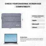 360 Protective 14 Inch Laptop Sleeve Case for All 13-14 Inch laptops with 2 Front pockets & Carry Handle | Compatible with 13-14 inch HP, DELL, Asus, Mackbook Devices| Water-Resistant | Grey - Image 3